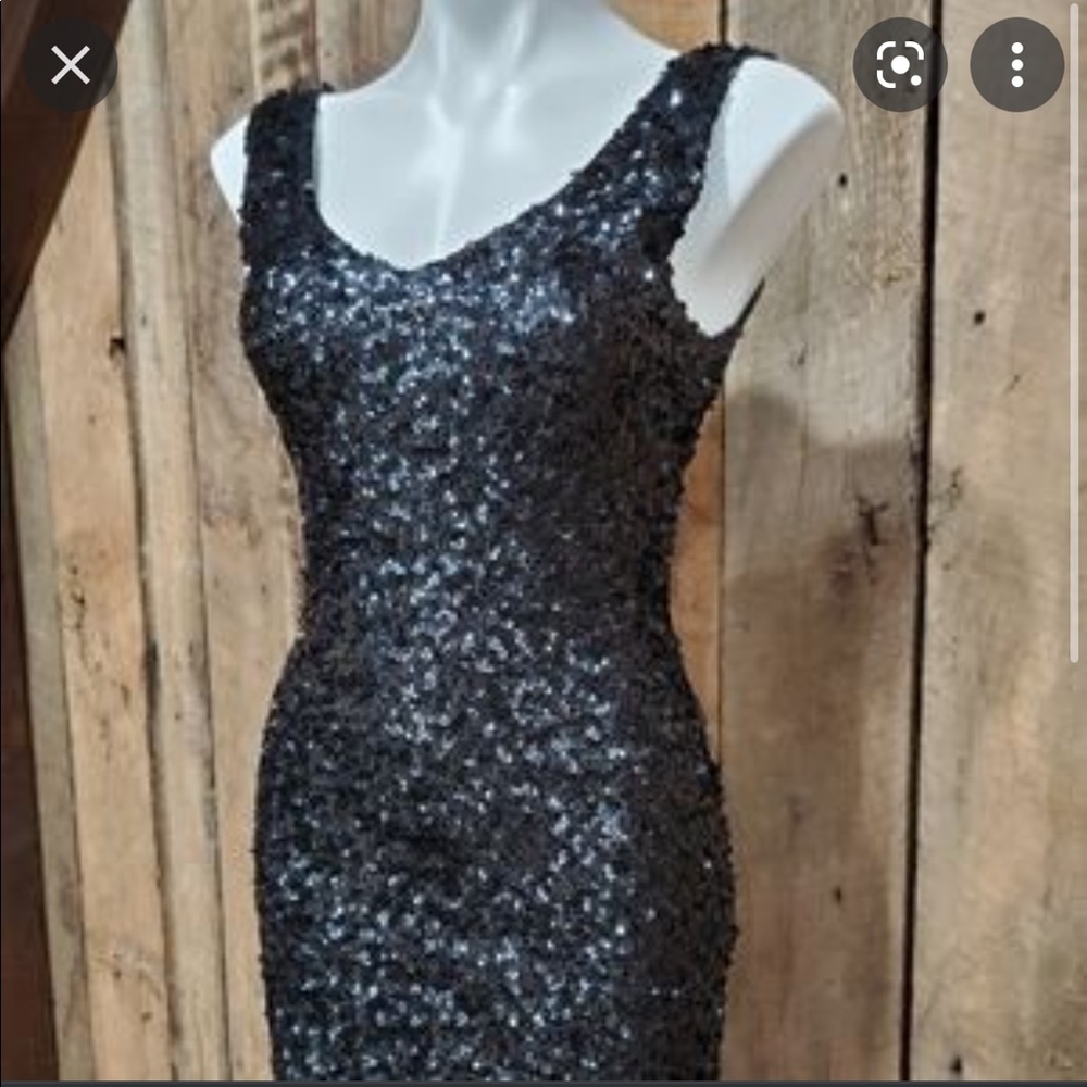 NWT Black Sequin Mini Dress